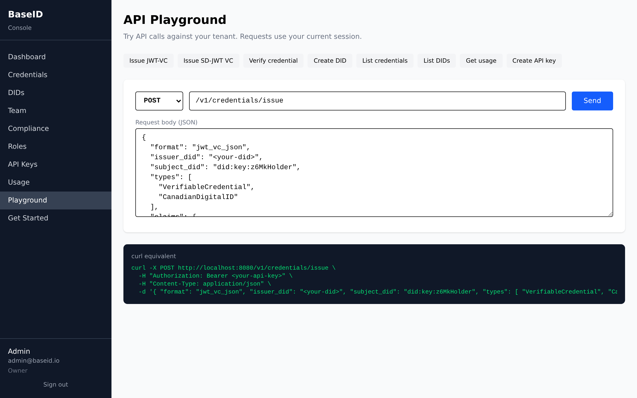 API Playground
